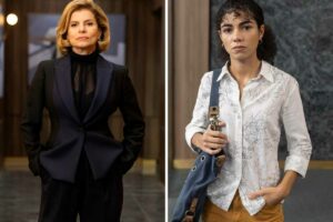 fotomontagem de odete (debora bloch) e ana clara (samantha jones) em vale tudo