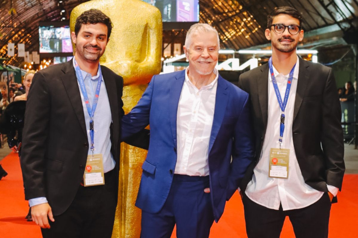 Miguel Falabella com os filhos