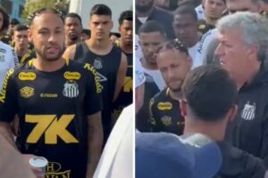 Neymar no CT do Santos