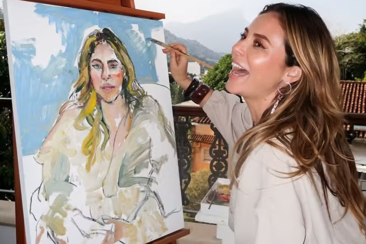 Paolla Oliveira retratada em pintura