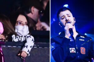 Sandy assiste show de Junior Lima