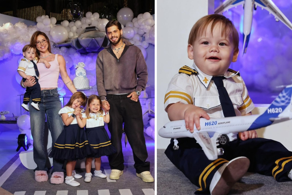 Virginia e Zé Felipe no mesversário de José Leonardo