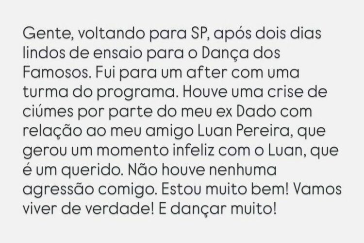 Wanessa Camargo se pronunciou