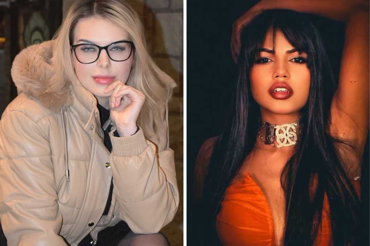 fotomontagem das Cantoras Paolla Diaz e Hevelin Lorys