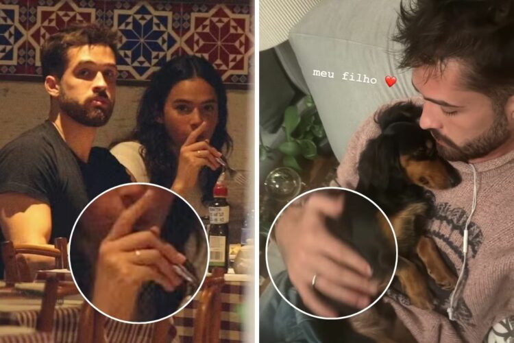 Bruna Marquezine e João Guilherme usam o mesmo anel