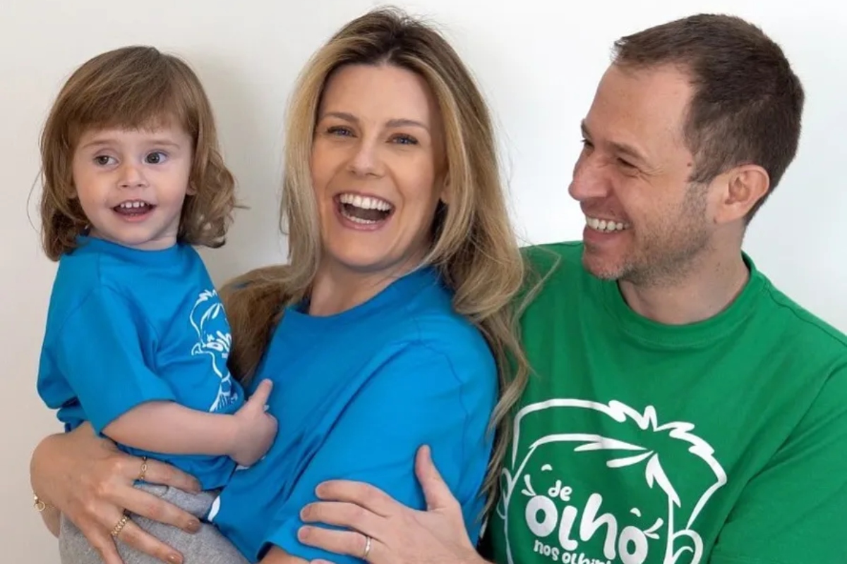 Daiana, Tiago Leifert e a filha, Lua