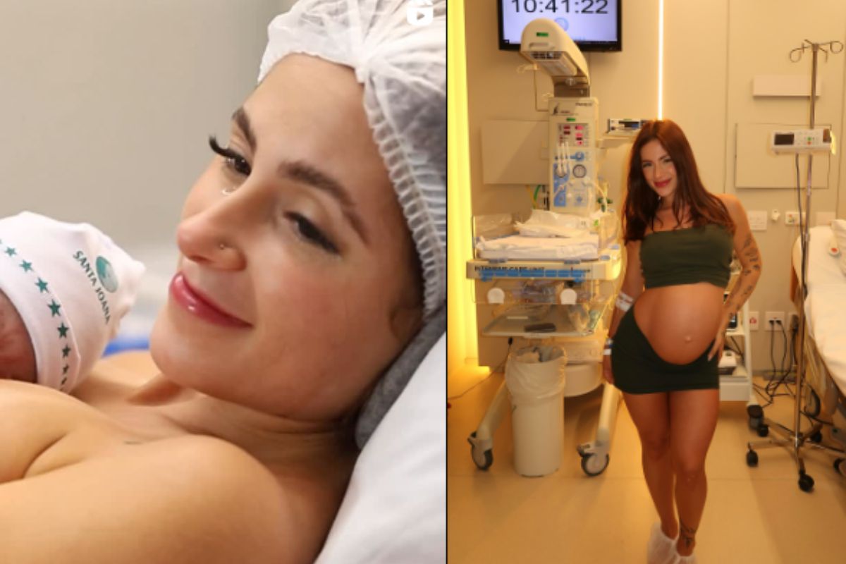 Nathalia Valente na maternidade