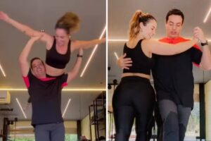 Paolla Oliveira faz aulas de dança