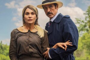 Ernesto (Eriberto Leão) e Sandra (Flávia Alessandra) em Êta Mundo Melhor