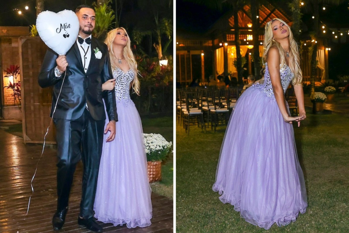 Wenny no casamento do pai, Cacau Jr