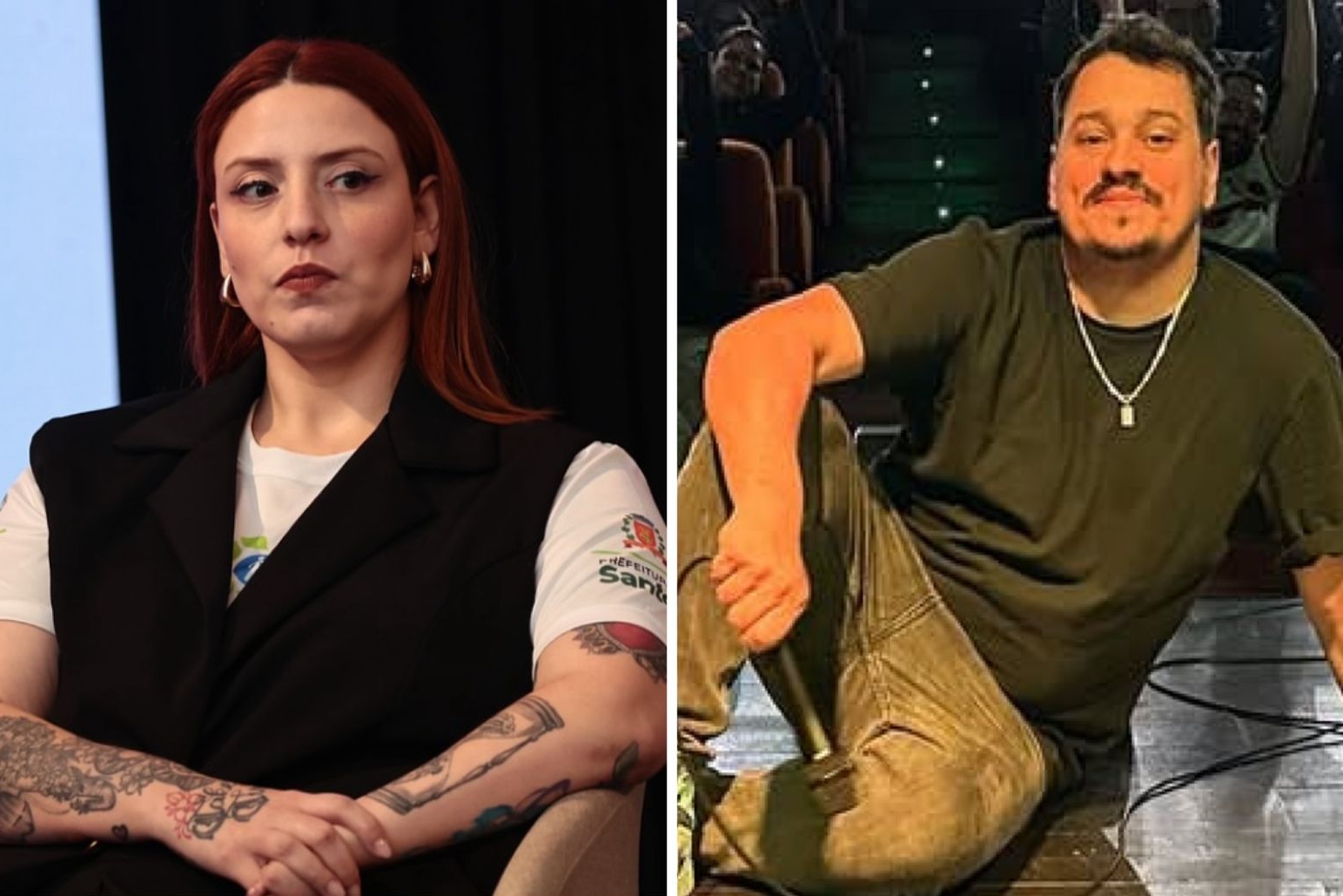 Ana Bianca e humorista Marcelo Duque