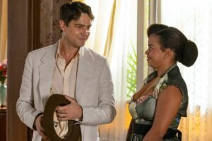 candinho (sérgio guizé) e dita (jeniffer nascimento) em êta mundo melhor