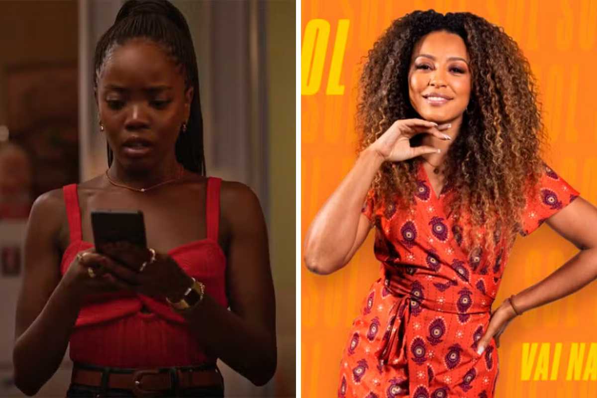 fotomontage de dona de mim com leo (clara moneke) e sol (sheron menezzes), de vai na fé