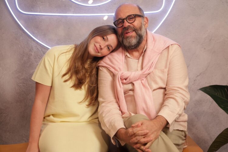 Otavio Muller e filha Clara