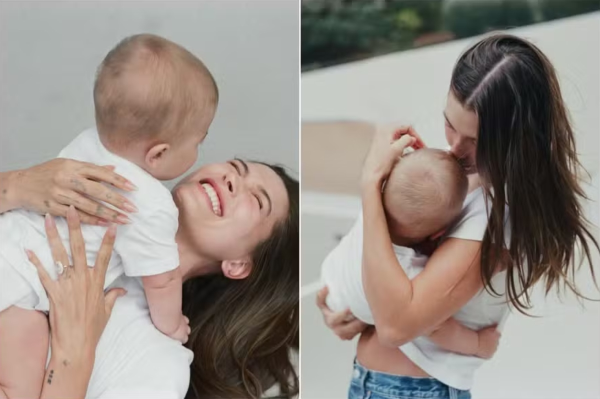 Hailey Bieber e o filho