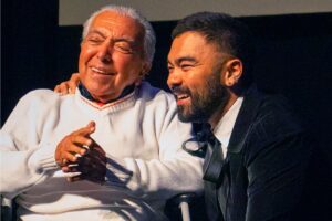 mauricio e mauro sousa juntos na pré-estreia do filme