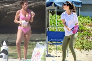 Andréa Veiga e Nathalia Dill na praia