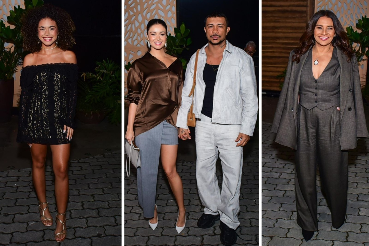 Elenco se reúne para assistir estreia de Três Graças