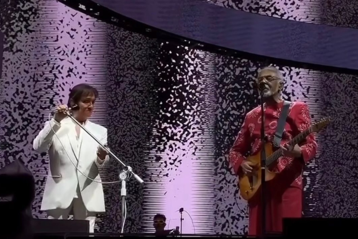 Roberto Carlos participa do show de Gilberto Gil
