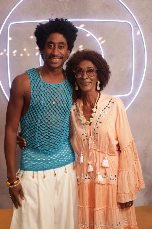 Evaldo Macarrão e mãe Ana Maria