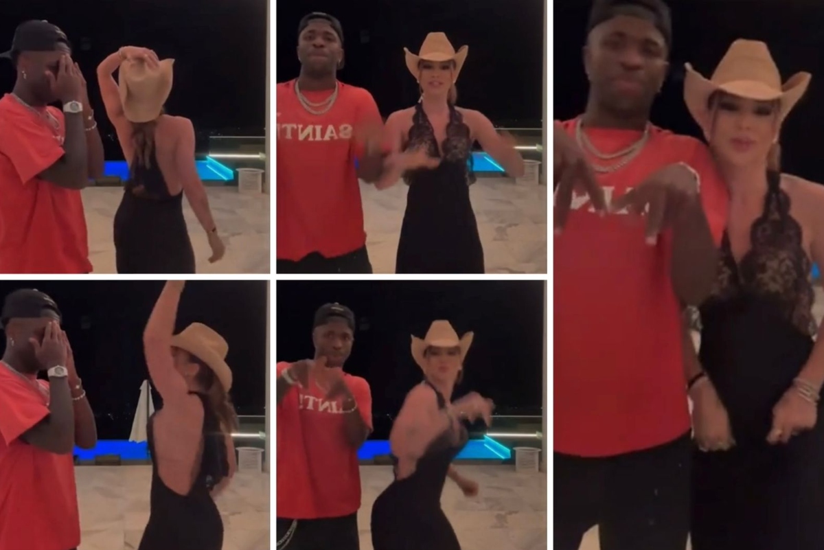 Vini Jr e Virginia dançando