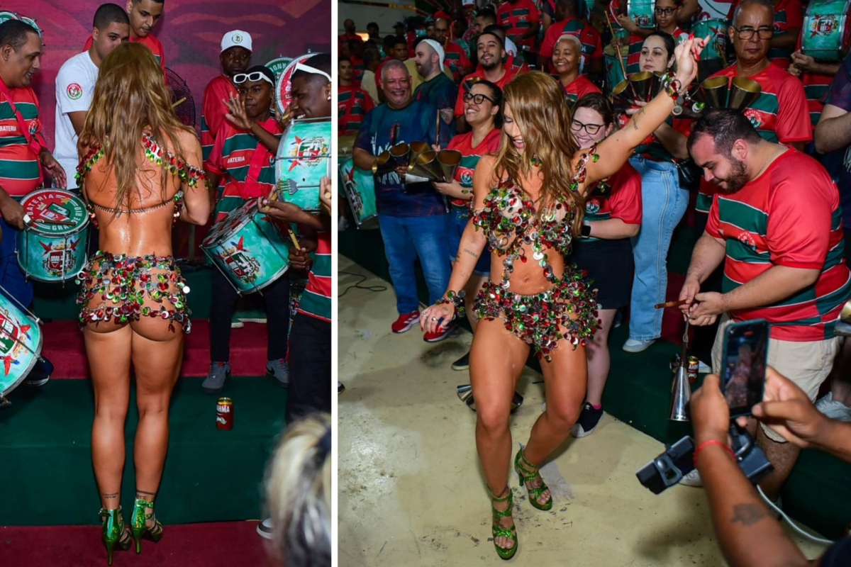 Virginia ensaia na quadra da Grande Rio