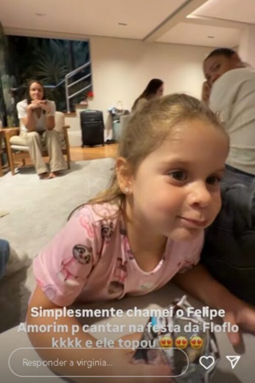 Virginia prepara festa para os 3 anos de Maria Flor