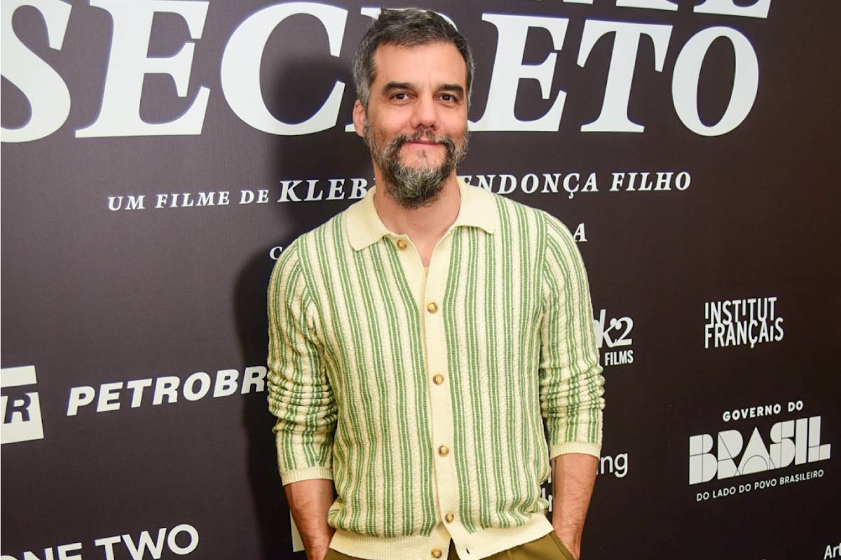 Wagner Moura na coletiva de imprensa de 