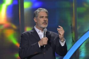 William Bonner no Upfront Globo