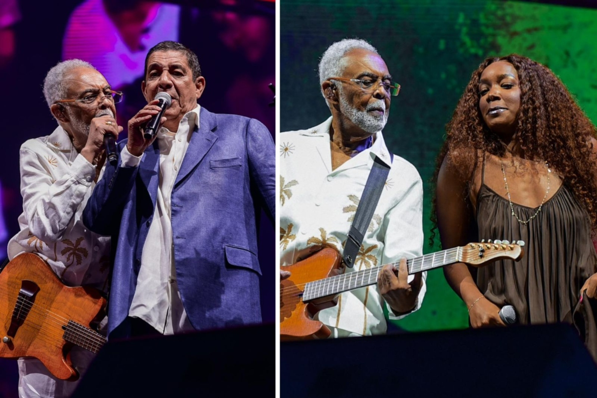 Zeca Pagodinho e IZA cantam com Gilberto Gil na turnê 'Tempo Rei