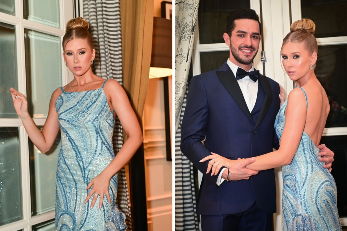 Cela Lopes e o namorado