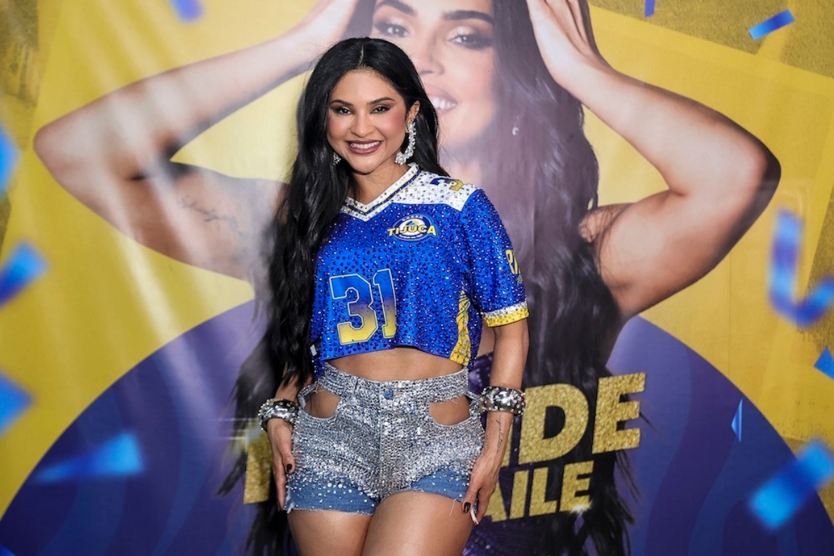 Mileide Mihaile no ensaio da Unidos da Tijuca