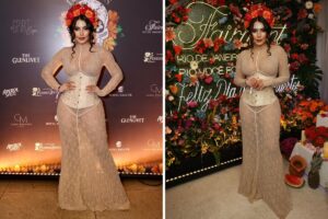 Fernanda Bande na festa do 'Dia de los Muertos'