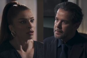 Ferette (Murilo Benício) e Arminda (Grazi Massafera) em Três Graças