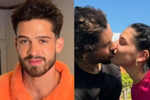 fotomontagem de joão guilherme e ana castela beijando zé felipe