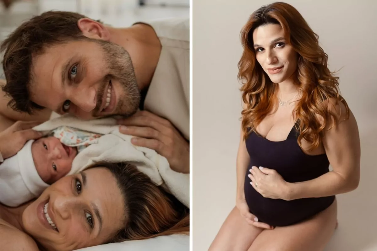 Jade Barbosa, o marido Leandro e a filha Eva