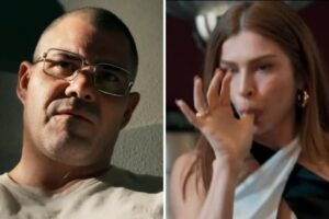 Jorginho (Juliano Cazarré) dá fora em Arminda (Grazi Massafera) em 