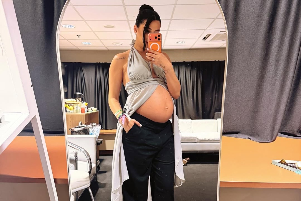 Key Alves aos 8 meses de gravidez