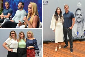 Marcio Garcia e esposa e famosos em evento