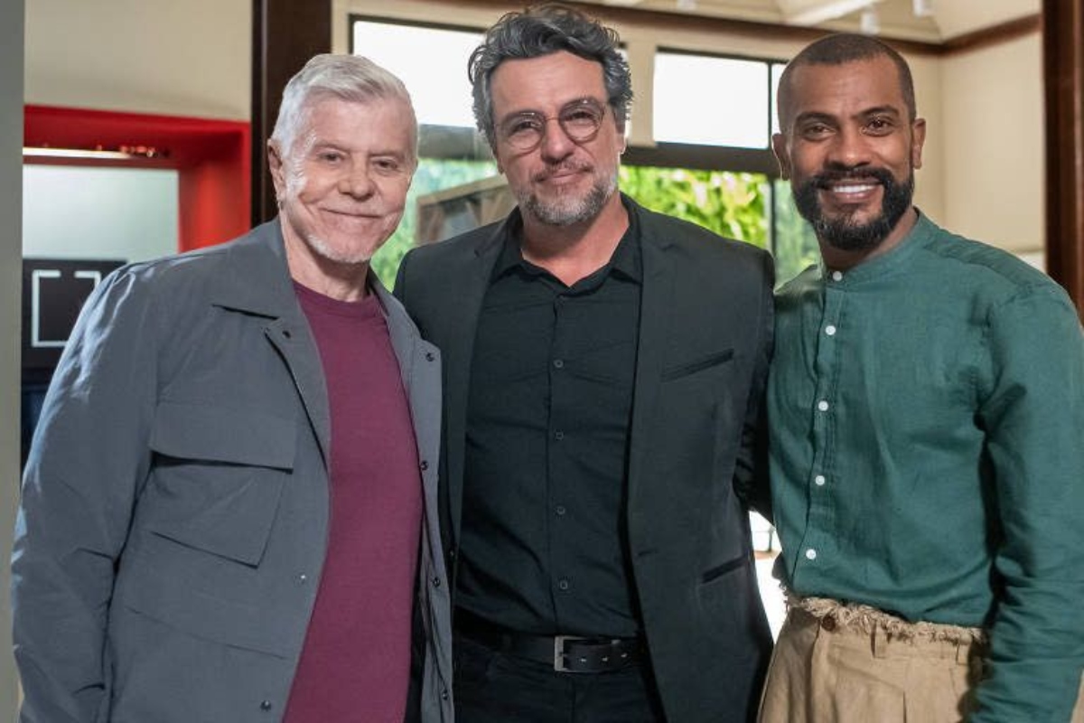 Miguel Falabella, Rodrigo Lombardi e Samuel de Assis em 