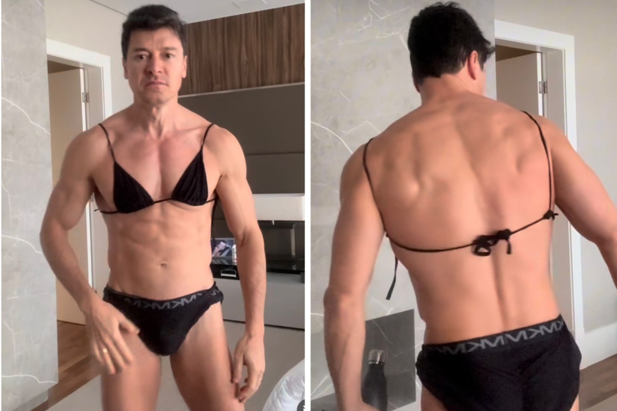 Rodrigo Faro de biquíni