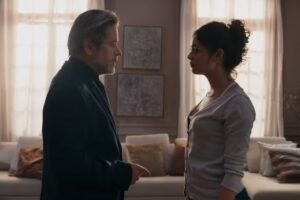 Gerluce (Sophie Charlotte) e Ferette (Murilo Benício) em Três Graças