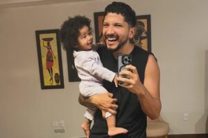 Yuri Lima e a filha Nala