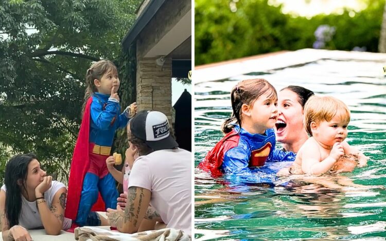 Ana Castela passa o dia com os filhas de Zé Felipe e momento em família repercute