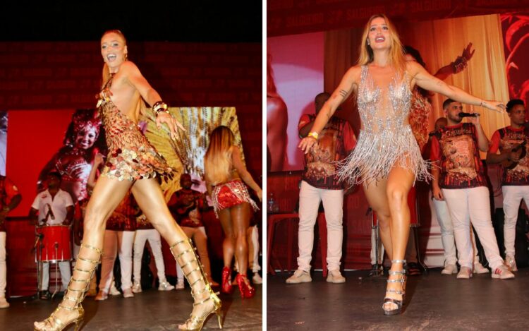 Cíntia Dicker e Bruna Griphao no ensaio do Salgueiro