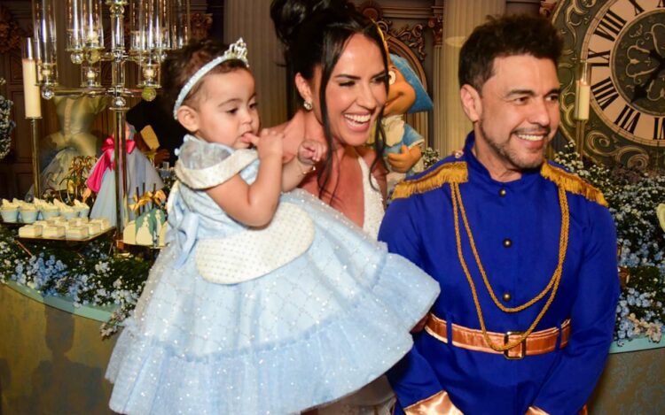 Zezé Di Camargo - vestido de principe - Graciele no aniversário da filha - Tomzé Fonseca_ Agnews