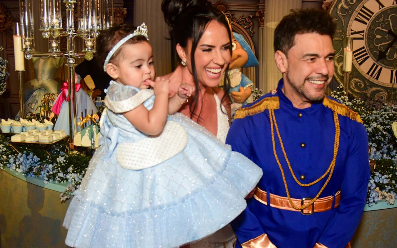 Zezé Di Camargo - vestido de principe - Graciele no aniversário da filha - Tomzé Fonseca_ Agnews