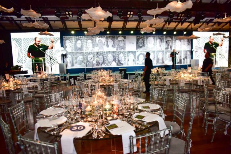 Decoração do gala da BrazilFoundation