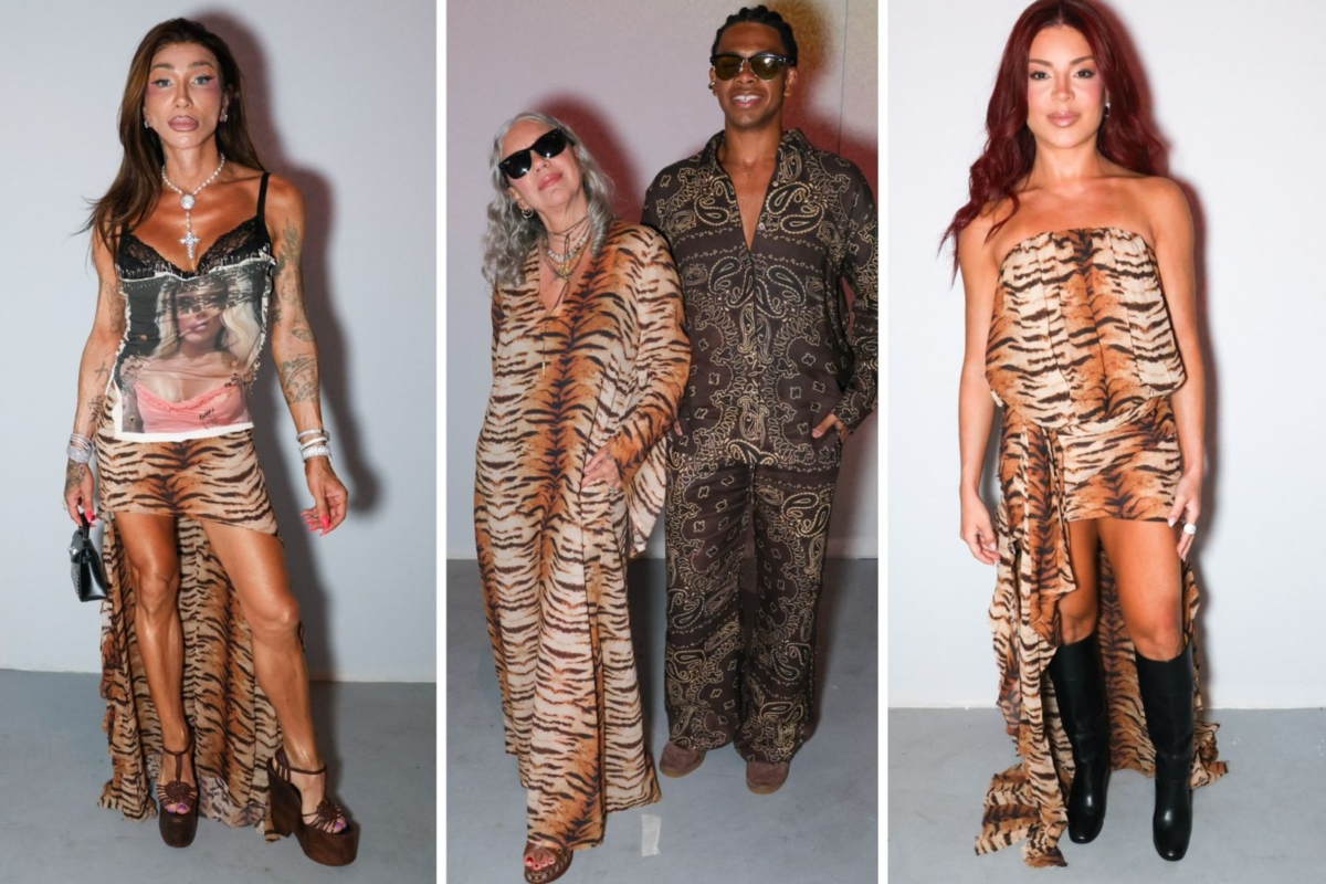 Famosos no desfile da TIG