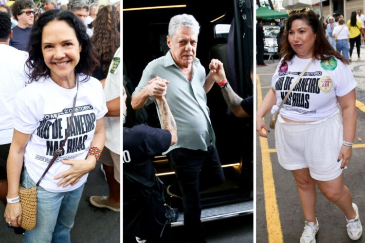 Famosos protestam em Copacabana contra anistia